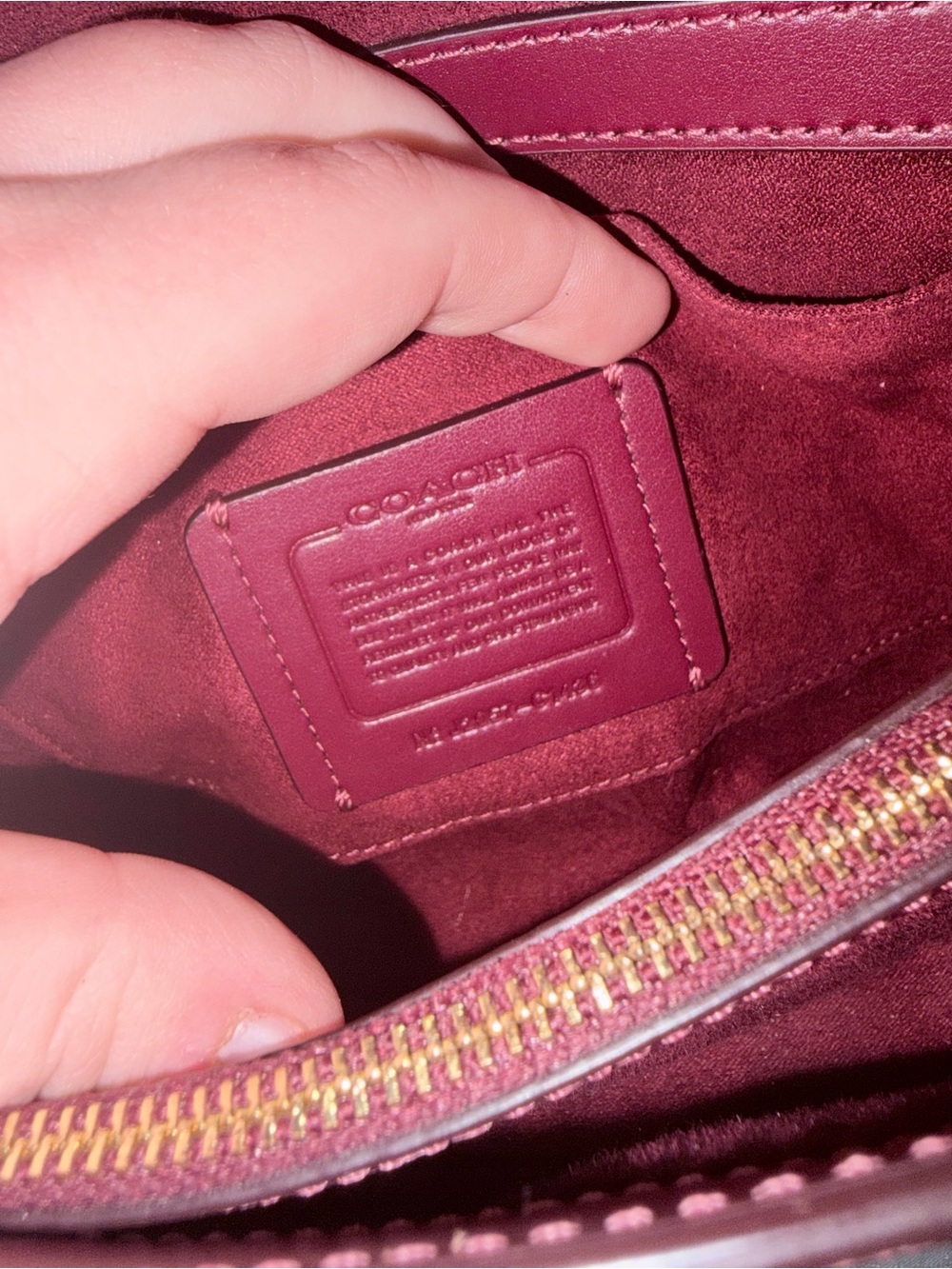 Coach Coral Pink Cherry Appliqué Top-Handle Satchel - Picture 7 of 8